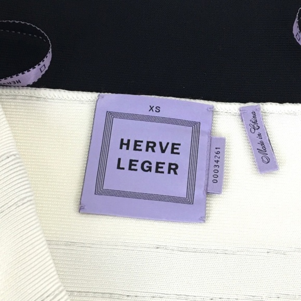 Herve Leger Bandage Pencil Skirt‎ XS Black White - Picture 2 of 7